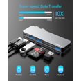 thumbnail image 4 of Adaptador USB-C para MacBook Pro/MacBook Air M1 M2 M3 2023 2022 2021 13", 15" y 16", concentrador USB-C 6 en 1 para MacBook Pro, 4 of 4