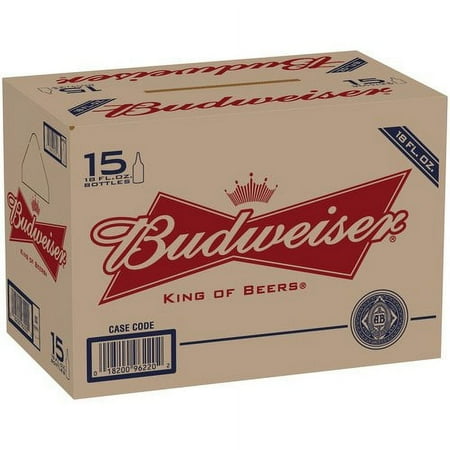 Budweiser Beer, 18 fl oz, 15 pack