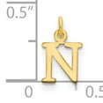thumbnail image 2 of 14k Yellow Gold Polished Finish Cut-Out Letter N Initial Design Charm Pendant, 2 of 2
