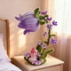 thumbnail image 1 of Lámpara de noche con flores hechas con limpiapipas: kit para festivales y decoración del hogar. Ideal para fiestas, días festivos, mesilla de noche o Púrpura, 1 of 10