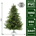 thumbnail image 3 of Fraser Hill Farm Foxtail Pine Christmas Tree, 6.5 feet Tall Faux Tree Includes Remote Control Multi-Color Clear LED Lights with Easy to Connect Functions FFFX065-6GR, 3 of 6