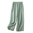 thumbnail image 1 of Trousers High Waisted Nine - Point Loose Inset Hot Pants - Women's Casual Pants, Polyester Blend, Spring - Autumn Wear, Sizes, 1 of 3