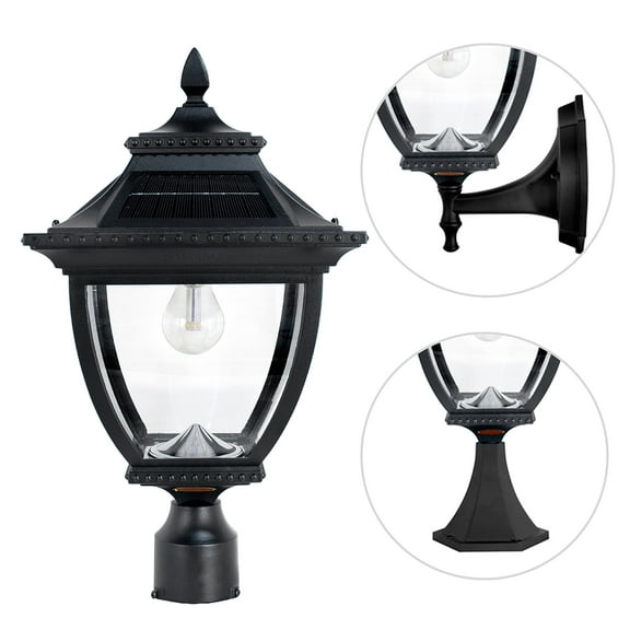 Pagoda Bulb Solar Lamp - Wall/Pier/3" Fitter Mount