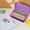 Purple, variant on OCCOA Transparent Plastic Pencil Box Large-capacity Storage Case, Multi-functional Stationery Box for Sketching Art, Durable Clear Organizer, Light Blue