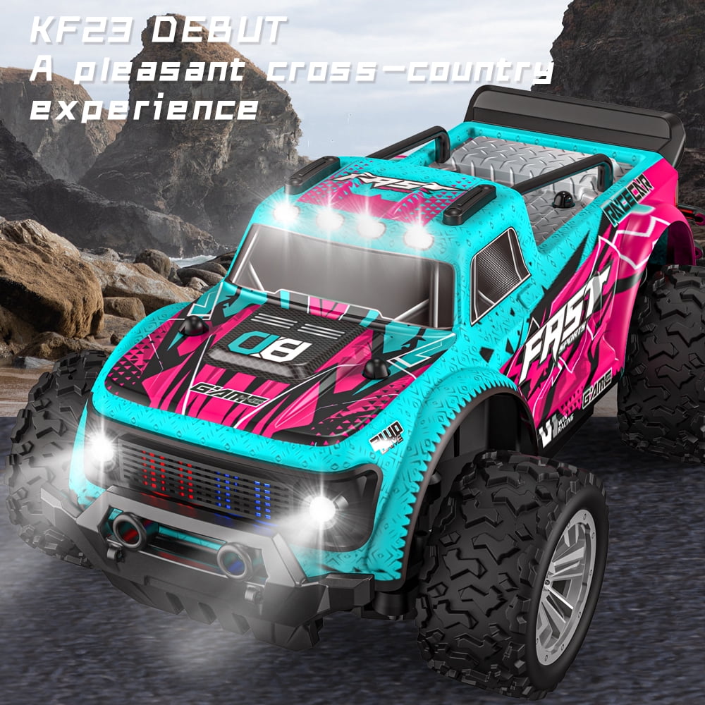Remote Control Car,2.4 GHz RC Truck All Terrains Electric Toy Trucks with 2 Rechargeable Batteries