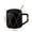 Noir, variante sur Bwiyojiz Cuisine et Salle à Manger Capacité 380ml Tasse en Céramique Ambiances pour Café Chocolat Chaud Cool avec Couvercle Cuillère Nice, Cadeaux pour Ami
