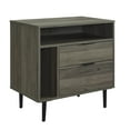 thumbnail image 5 of Walker Edison Modern Nightstand with Drawers and Shelves, Slate Grey, 5 of 12