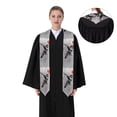 thumbnail image 4 of Easygdp Abstract Geometric Hummingbird Unisex Adult Graduation Stole Shawl 36" Long for Academic Commencements Shawl-Sharp Corner, 4 of 7