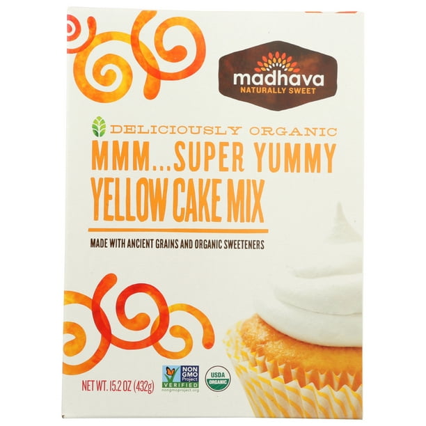 Madhava Mmm…Super Yummy Organic Yellow Cake Mix, 15.2 Oz. Box Walmart