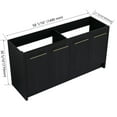 thumbnail image 7 of 60 Inch Bathroom Vanity without Sink, Freestanding Bathroom Vanity Cabinet with Soft-close Doors, Black, 7 of 7