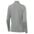 thumbnail image 3 of Women's Antigua  Gray New Orleans Saints Reprocess Quarter-Zip Top, 3 of 4