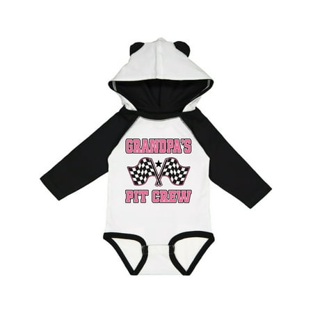 

Inktastic Grandpa Pit Crew Girls Racing Flags Gift Baby Girl Long Sleeve Bodysuit
