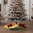 thumbnail image 4 of Rateoe Golden Sunflower In Field Pattern Christmas Tree Skirt with Ties , Christmas Tree Decorations, Farmhouse Christmas Decor Xmas Holiday Decorations-30", 4 of 6