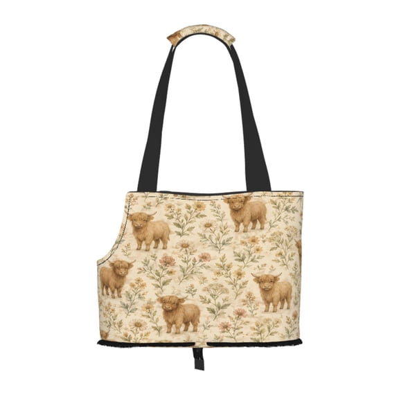 Highland Cow Pet Tote Bag Lightweight Shoulder Bag for Shopping and Travel