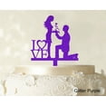 thumbnail image 1 of "Couple Wedding Cake Topper Personalized Glitter Purple Cake Topper Color Option Available 5""-7"" Inches Wide", 1 of 1