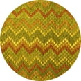 thumbnail image 1 of Ahgly Company Indoor Round Southwestern Yellow Country Area Rugs, 4' Round, 1 of 4