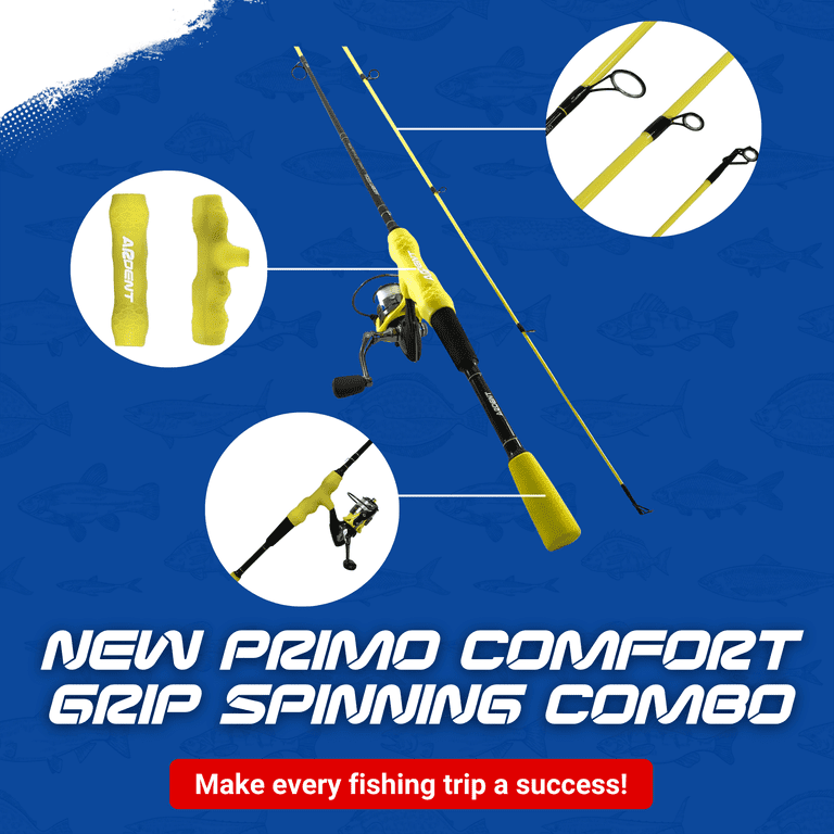 Ardent Primo Comfort Grip Fishing Rod and Reel Combo, Orange, 5.1