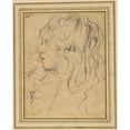 thumbnail image 3 of Jan Cossiers 15x18 Black Modern Framed Museum Art Print Titled - Head of a Young Boy (1658), 3 of 5