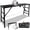 Black, variant on Foldable Scaffolding Platform, 70.8" X 15.75" Welded Steel Work Platform, 770 Lbs Capacity, Adjustable Height (35.4"-57") Industrial Step Ladders, Ideal for Painting, Wiring and Home Decor, Red