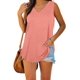 thumbnail image 3 of Camisetas sin mangas para mujer, cuello en V, color sólido básico, casual, fluido, verano, sin mangas Ormromra WRHS-246-4, 3 of 6