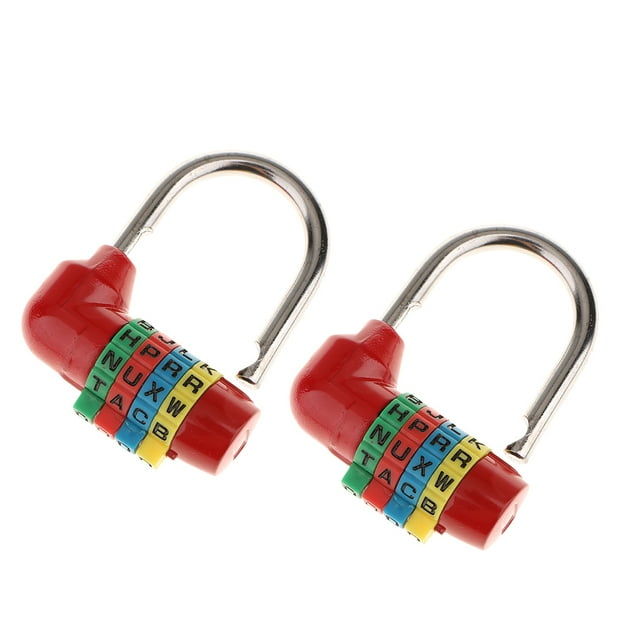 Candados de Equipaje CUTICAT Combinados de 4 Dígitos Rojo Paquete de 2