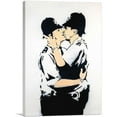 thumbnail image 1 of ARTCANVAS Gay Cops Kissing Canvas Art Print by Banksy - Size: 40" x 26" (0.75" Deep), 1 of 9
