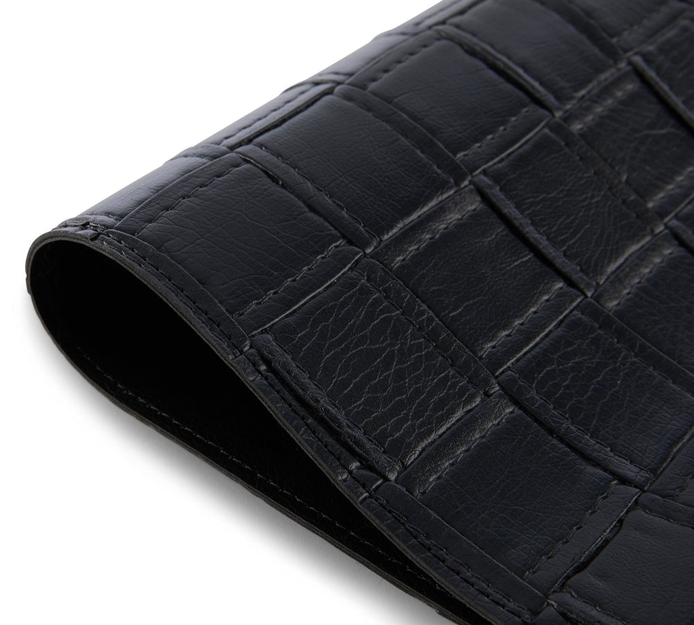 Ala Carte by Dainty Home Bostonian Quilted Textured Faux Leather Placemats – Set of 4, Reversible, Non-Slip, Washable, Heat & Tear Resistant – 12x18 in Dining Table Mats