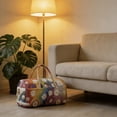 thumbnail image 6 of Quilted Hippie Van Duffle Bag with Adjustable Padded Strap - Duffle with Adjustable Padded Shoulder Strap, Durable Polyester Travel Gym Yoga Bag, Spacious Bohemian Carryall for Daily Use, 6 of 7