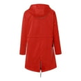 thumbnail image 3 of Chubasquero Macarena Mujer Chaquetas de lluvia impermeables ligeras plegable Con capucha rojo L, 3 of 4