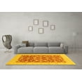 thumbnail image 3 of Ahgly Company Indoor Square Oriental Yellow Traditional Area Rugs, 3' Square, 3 of 4