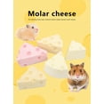 thumbnail image 1 of 1/2/3pcs Pet Chew Toy, Cheese Shaped, Resistant To Wearing, Ideal For Hamsters Teeth Clean, With Golden Bear Snacks Rich In Calcium, Volcanic Stone, 1 of 4
