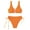 Z1-Orange, variant on Womens Vintage High Waisted Two Pieces Scalloped Trim One Shoulder Bikini Bathing Suit Bathing Suits for Senior Women,White M