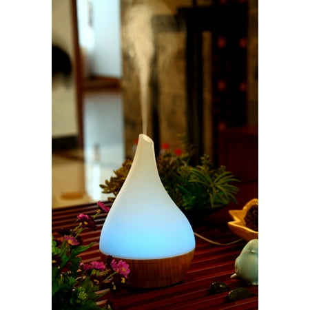 Ultrasonic Aroma Diffuser/Humidifier with Bamboo Base (Droplet)