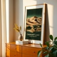 thumbnail image 2 of Crescent Lake Vintage Travel Poster – Oasis of the Gobi - Illustration Desert Travel Poster Landscape Vintage Poster Nature Scenic Oak Framed Wall Art Print 5 x 7 inches, 2 of 59