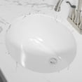 thumbnail image 5 of 19"x16" Oval Undermount White Ceramic Bathroom Sink Easy to Clean and Maintain Solid and Delicate Construction for Bathroom, 5 of 6