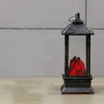 thumbnail image 4 of TOPRenddon Halloween Small Wind lamp Flame lamp Oil lamp Candle lamp Black Charcoal Fireplace lamp Ghost Festival Decoration Props Luminous Ornament Black Charcoal Fireplace Gold Single Box Packaging, 4 of 7