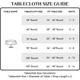 thumbnail image 6 of Round Tablecloth, Waterproof & Stain Resistant Table Cloth Wrinkle Free Fabric Washable 210GSM Polyester Table Cover for Spring/Party/Outdoor - 60 inch,White, 6 of 6