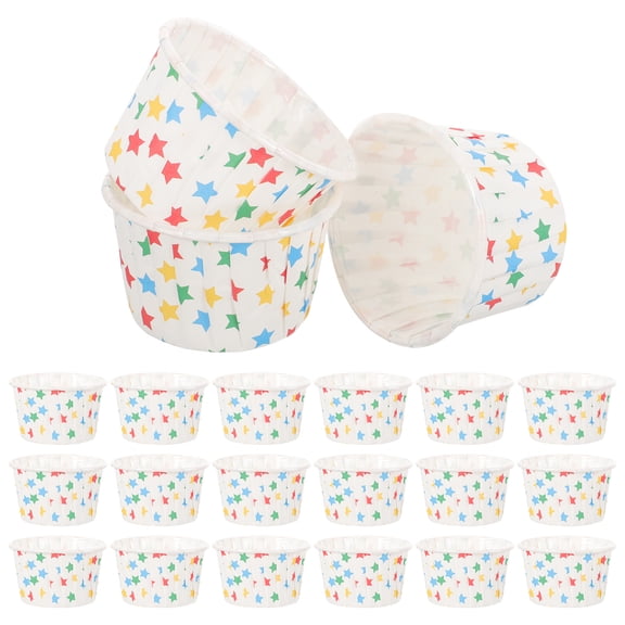 HOMEMAXS 100pcs Disposable Multi function Cup For Camping Paper Ice Cream Cups Disposable Dessert Bowls