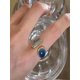thumbnail image 2 of 6pcs/Set Women's Emerald Ring, Minimalist Design With High-End And Luxurious Feeling, Adjustable Open Ring, 2 of 5
