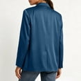 thumbnail image 5 of Women's Casual Lapel Blazer Long Sleeve Single Button Lightweight Work office Blazer Jacket with Pockets Spring Fall Daily Business Outfit Blue, 5 of 7