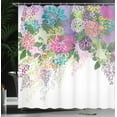 thumbnail image 3 of Ambesonne Flower Shower Curtain, Vintage Boho Inspiration, 69"Wx70"L, White Violet, 3 of 4