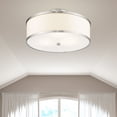 thumbnail image 6 of Livex Lighting Park Ridge 15" 3-Light Metal Ceiling Mount in Brushed Nickel, 6 of 14
