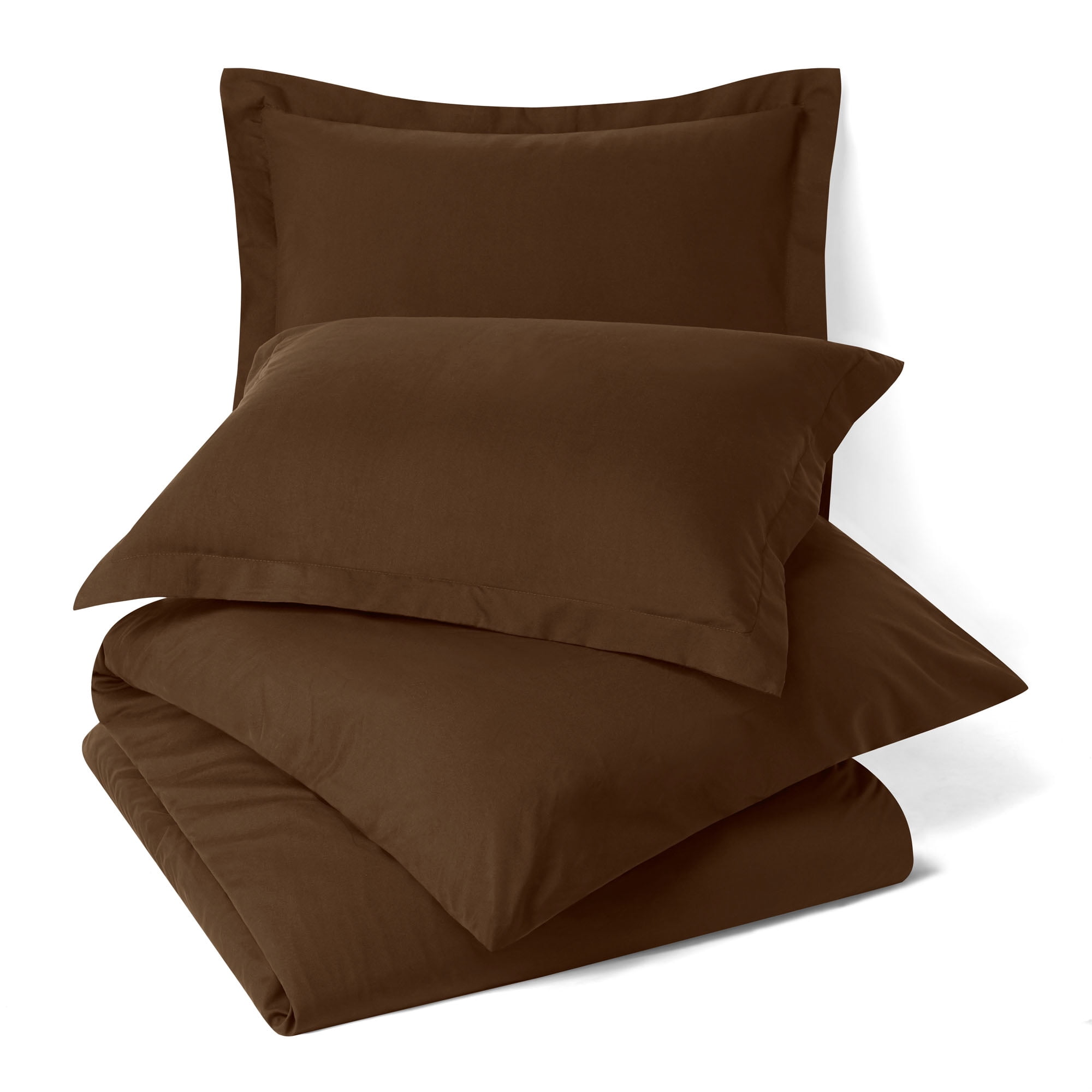 Hearth & Harbor 3-Piece Brown Duvet Cover Set, Twin