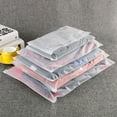 thumbnail image 3 of Muka 50 PCS Frosted Slider Zip Bags, Slider Clothes Storage bags, Reusable Package Bage, 12" x 15 3/4", 3 of 8