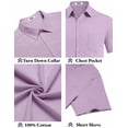 thumbnail image 5 of COOFANDY Men's Button Down Shirt Short Sleeve Casual Stylish No Tuck Shirt for Men, 5 of 6