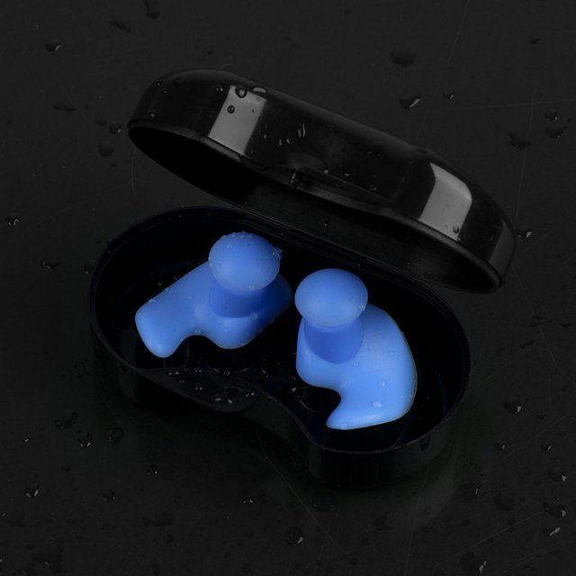 Tapones para los oídos para natación Tapones para los oídos de silicona en espiral profesionales a prueba de agua Juego de pinzas para la nariz Equipo de natación Tapones para los oídos de