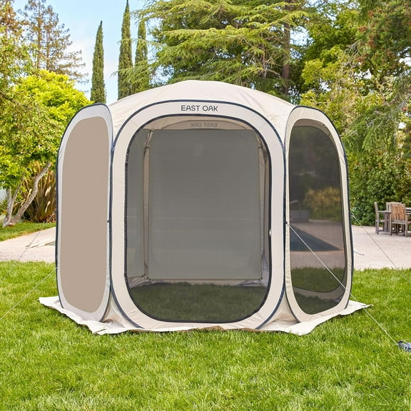 Shade Sail Canopy Cover for Screen House & - Tent, UPF 50 , 210D Silver-Coated Fabric, 74x54, Pack of 3