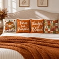 thumbnail image 6 of Throw Pillows Covers 4 Pack, Fall Seasonal Decor Indoor Outdoor Home Decor Farmhouse Style Gift with Fall Scarecrow Decor Sunflower White Pumpkin, 6 of 9