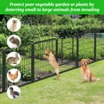 thumbnail image 3 of Jhsomdr Decorative Garden Metal Fence Outdoor 23ft (L)×40in(H) 10 Panels Rustproof Wire Fence No Dig Animal Barrier Temporary Fencing for Yard, Patio, Flower Bed, 3 of 8