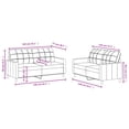 thumbnail image 4 of vidaXL 2 Piece Sofa Set with Cushions Dark Grey Fabric, 4 of 4
